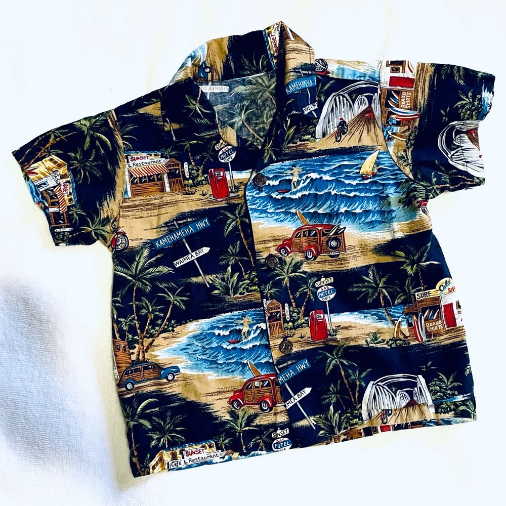 “Made in Hawaii” Toddler Hawaiian Surf Shirt